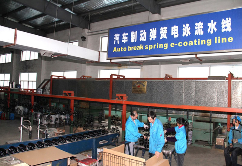 Automobile brake spring electrophoresis production line